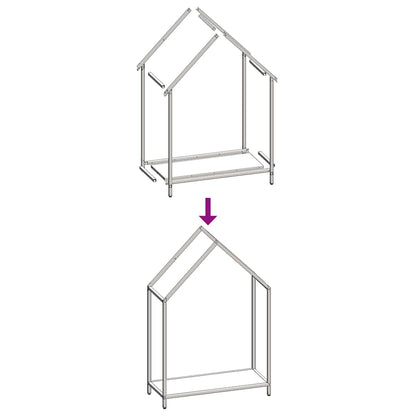 Firewood Rack Black 60x25x90 cm Cold-rolled steel