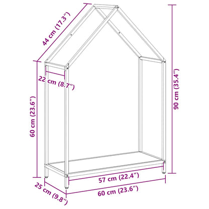 Firewood Rack Black 60x25x90 cm Cold-rolled steel