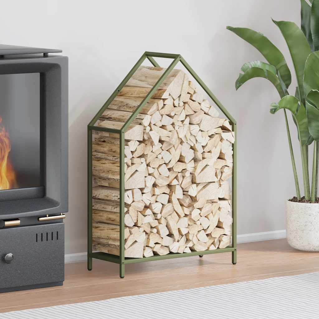 Firewood Rack Olive Green 60x25x90 cm Cold-rolled steel