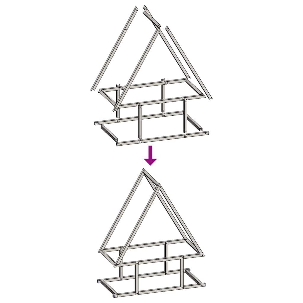 Firewood Rack Black 50x25x60 cm Cold-rolled steel