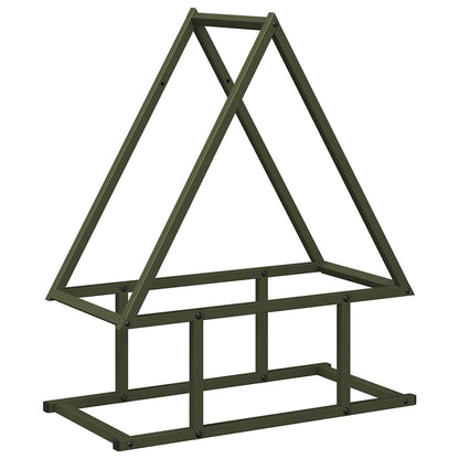 Firewood Rack Olive Green 50x25x60 cm Cold-rolled steel