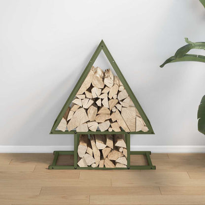 Firewood Rack Olive Green 50x25x60 cm Cold-rolled steel