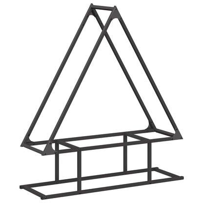 Firewood Rack Black 80x25x90 cm Cold-rolled steel