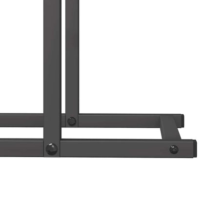 Firewood Rack Black 80x25x90 cm Cold-rolled steel