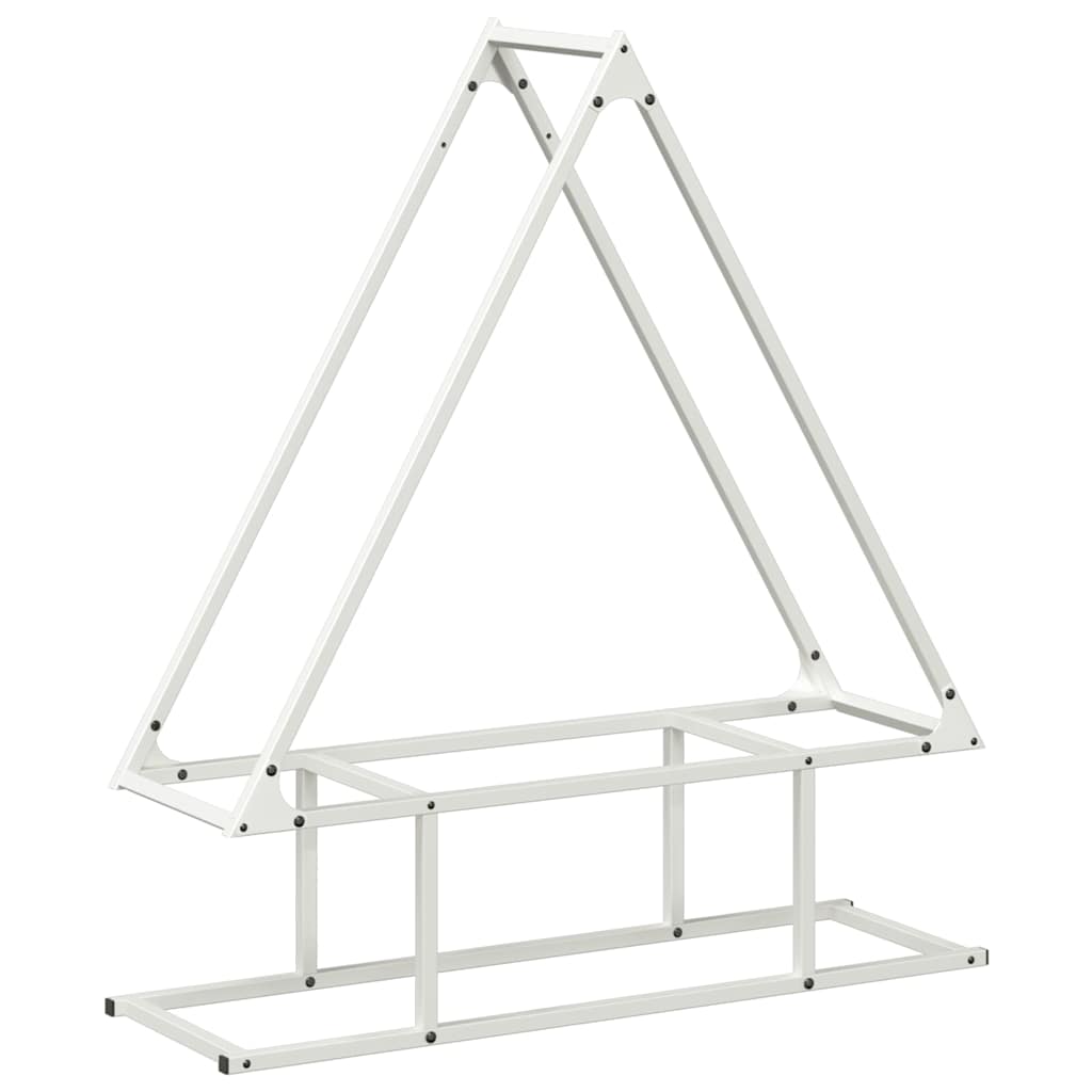 Firewood Rack White 80x25x90 cm Cold-rolled steel