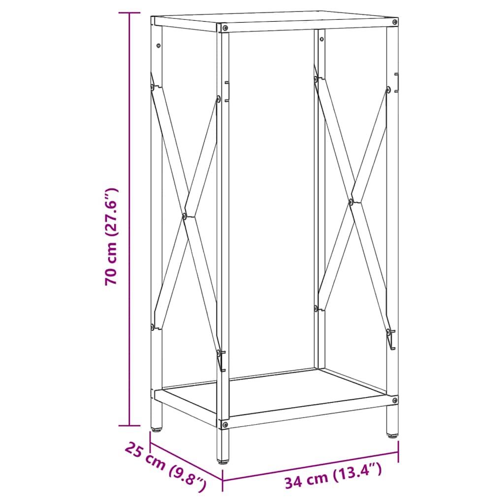 Firewood Rack White 34x25x70 cm Cold-rolled steel