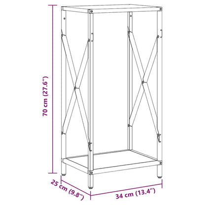 Firewood Rack White 34x25x70 cm Cold-rolled steel