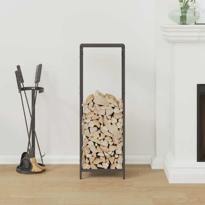 Firewood Rack Black 34x25x100 cm Cold-rolled steel