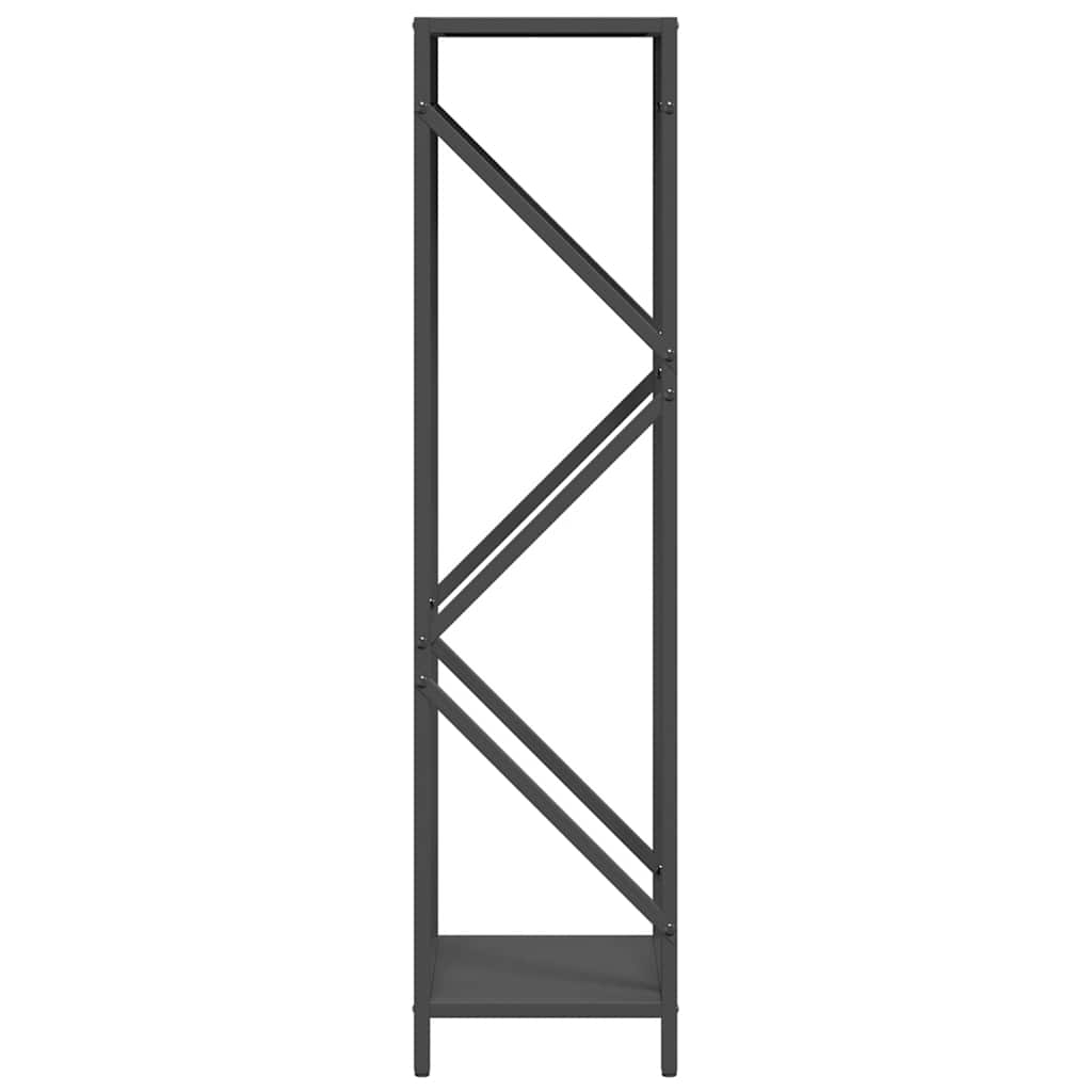 Firewood Rack Black 34x25x100 cm Cold-rolled steel