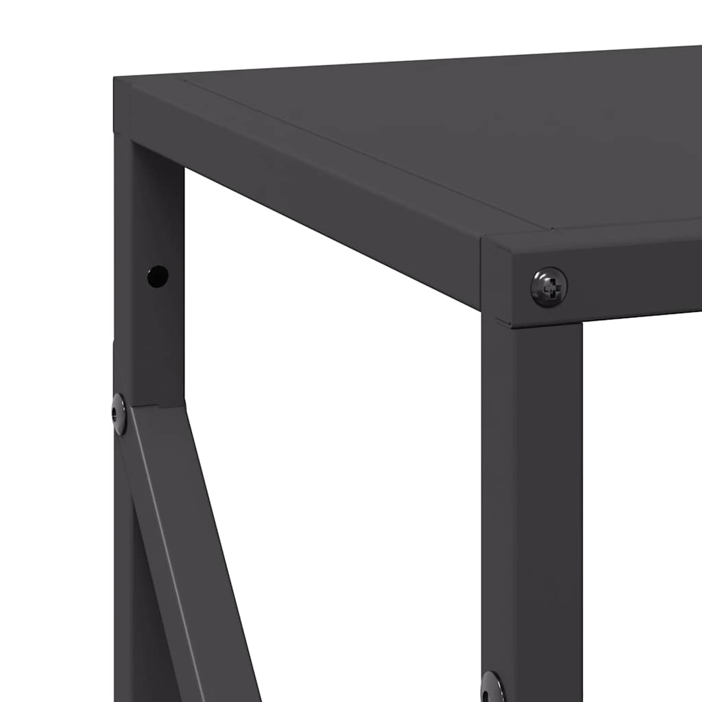 Firewood Rack Black 34x25x100 cm Cold-rolled steel
