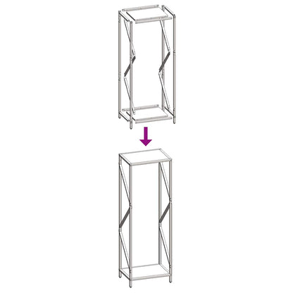Firewood Rack Anthracite 34x25x100 cm Cold-rolled steel