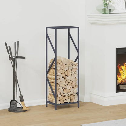 Firewood Rack Anthracite 34x25x100 cm Cold-rolled steel