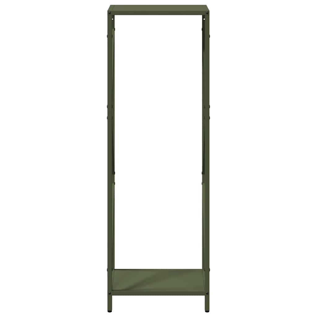 Firewood Rack Olive Green 34x25x100 cm Cold-rolled steel
