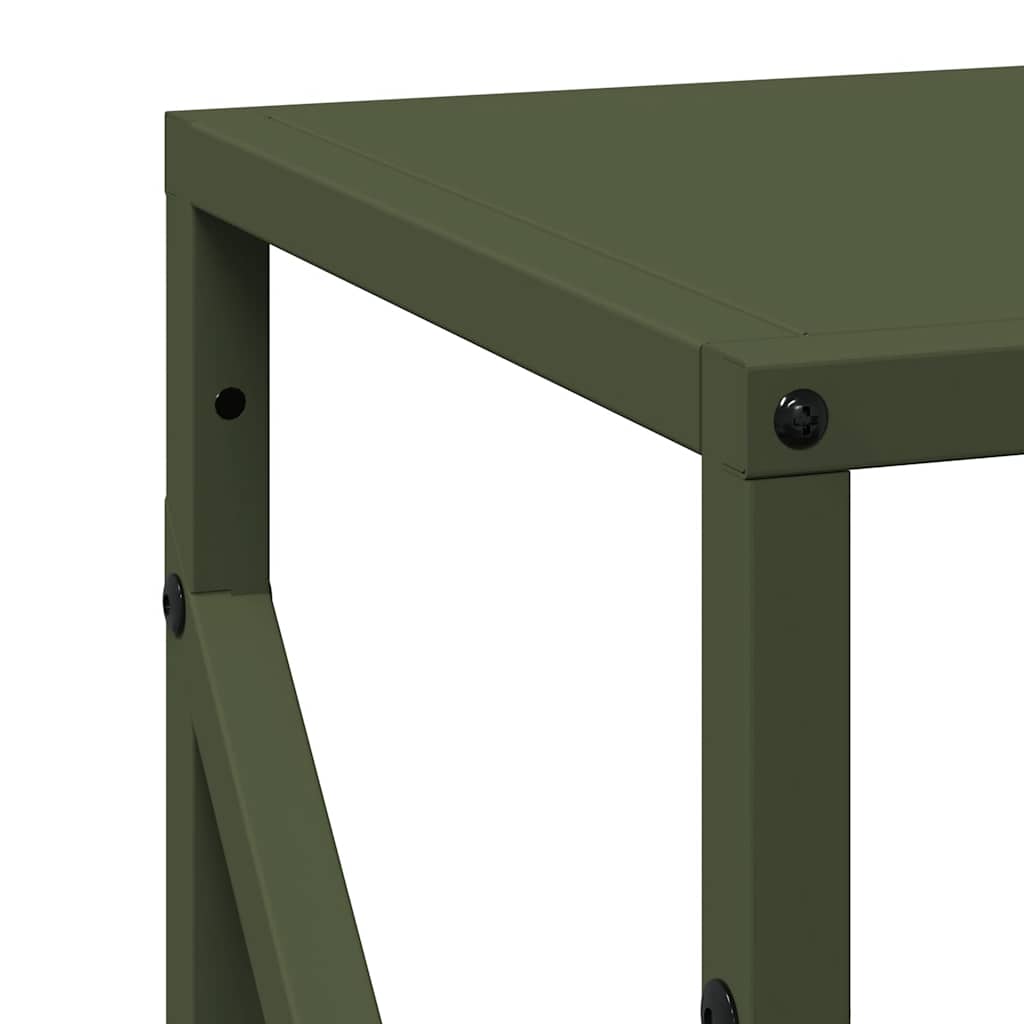 Firewood Rack Olive Green 34x25x100 cm Cold-rolled steel