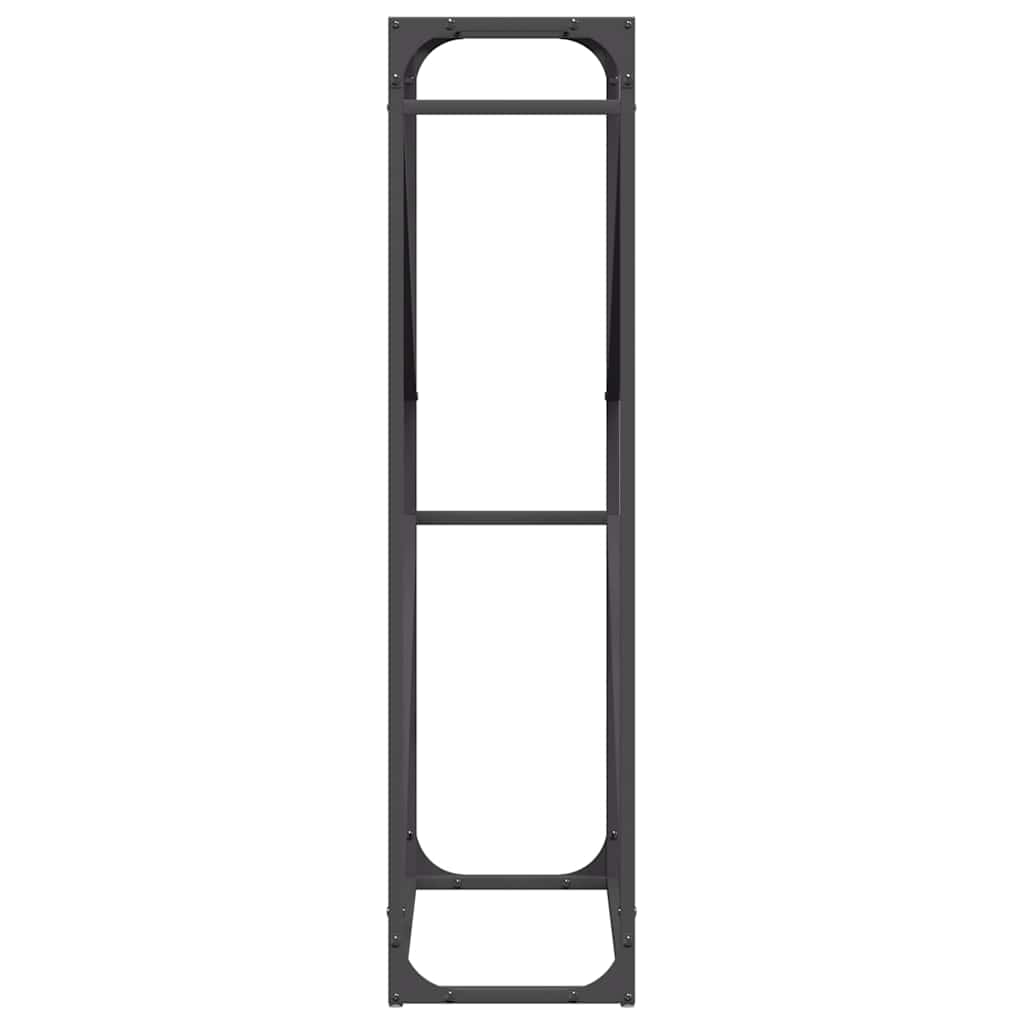 Firewood Rack Black 60x25x100 cm Cold-rolled steel