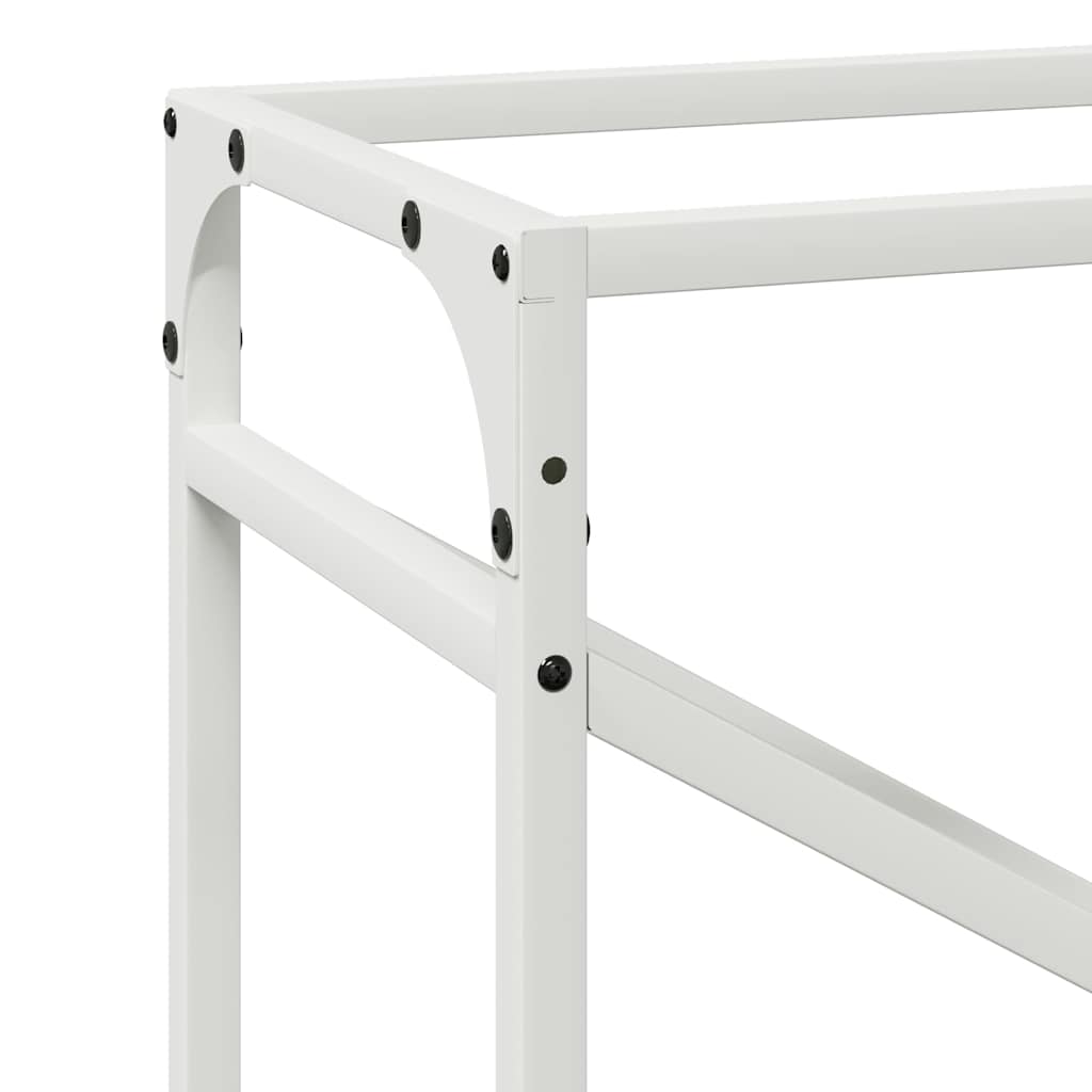 Firewood Rack White 60x25x100 cm Cold-rolled steel