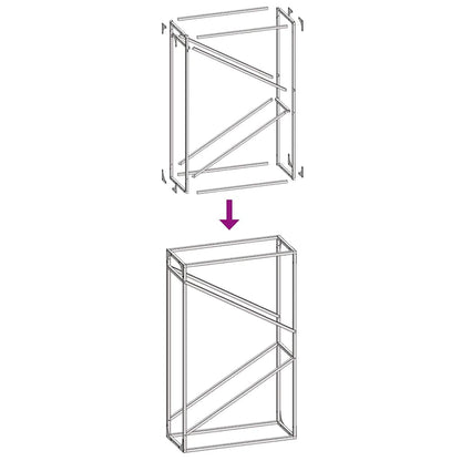 Firewood Rack White 60x25x100 cm Cold-rolled steel