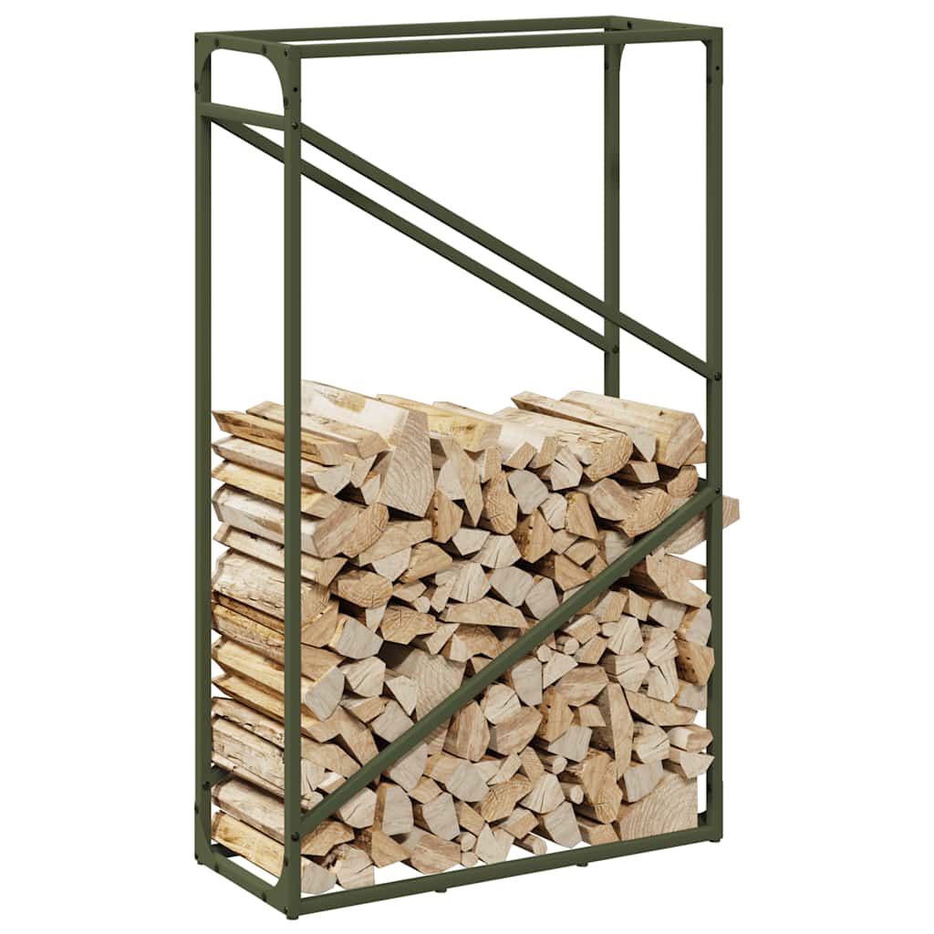 Firewood Rack Olive Green 60x25x100 cm Cold-rolled steel