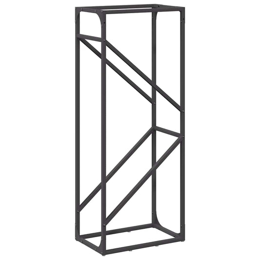 Firewood Rack Black 40x25x100 cm Cold-rolled steel