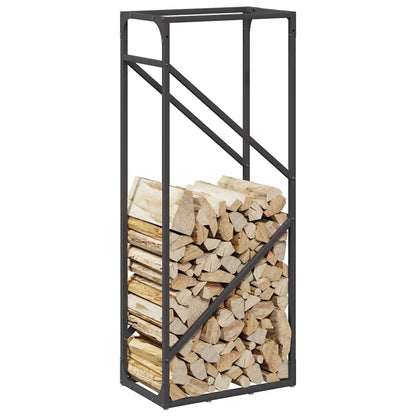 Firewood Rack Black 40x25x100 cm Cold-rolled steel