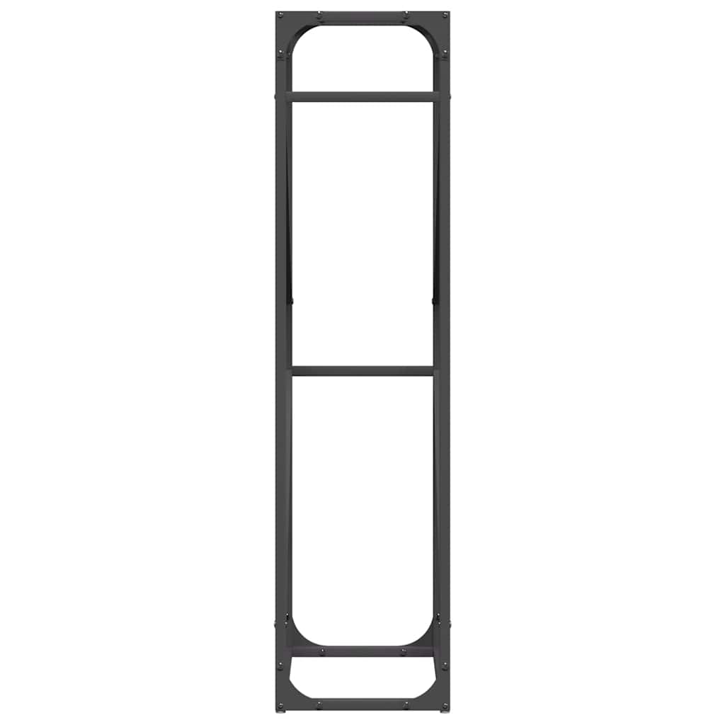 Firewood Rack Black 40x25x100 cm Cold-rolled steel