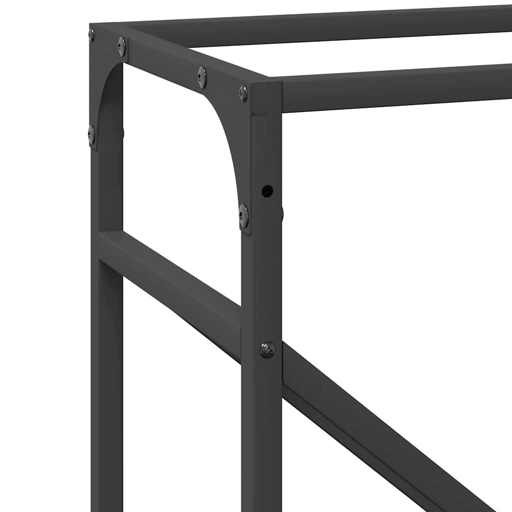 Firewood Rack Black 40x25x100 cm Cold-rolled steel
