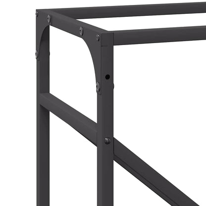 Firewood Rack Black 40x25x100 cm Cold-rolled steel