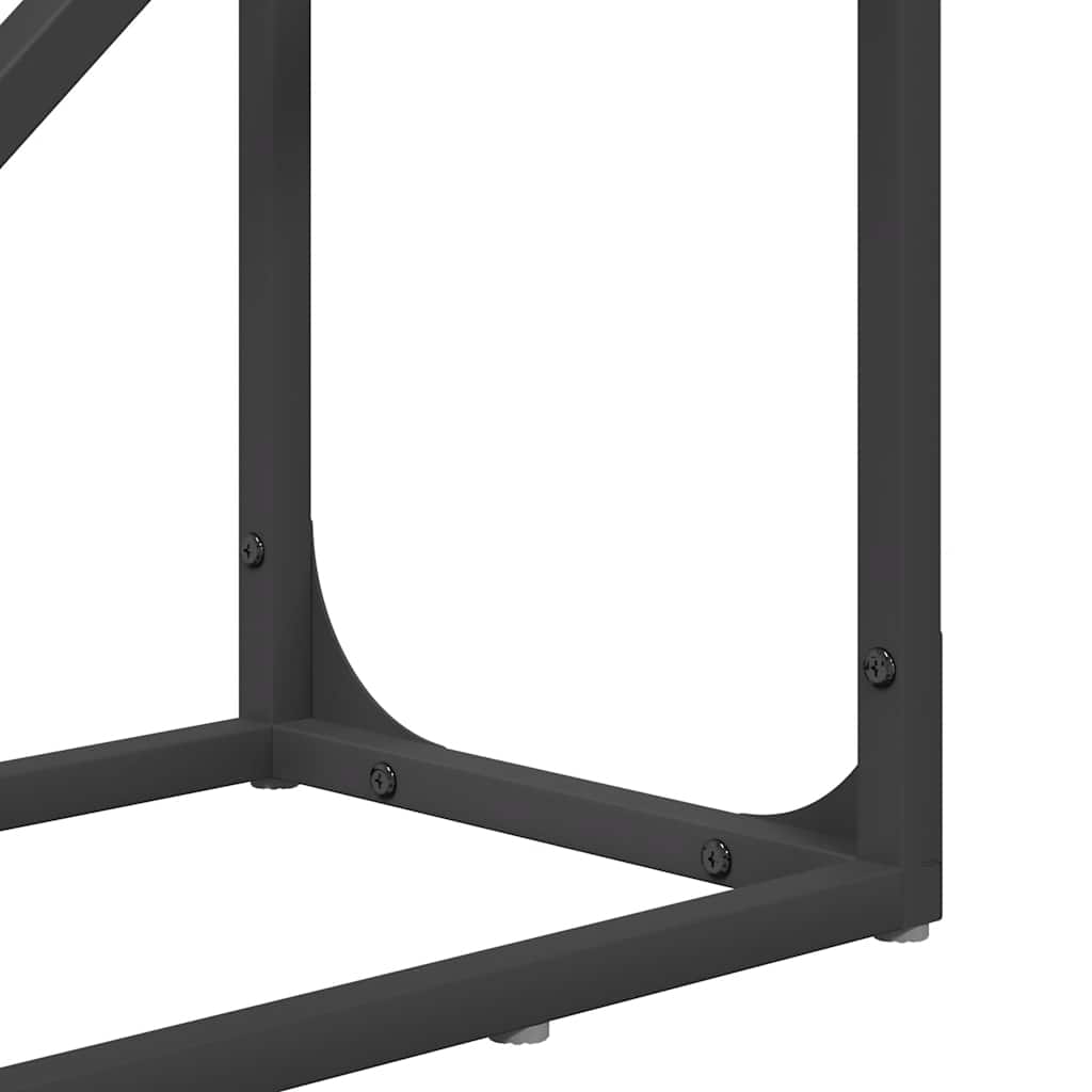 Firewood Rack Black 40x25x100 cm Cold-rolled steel