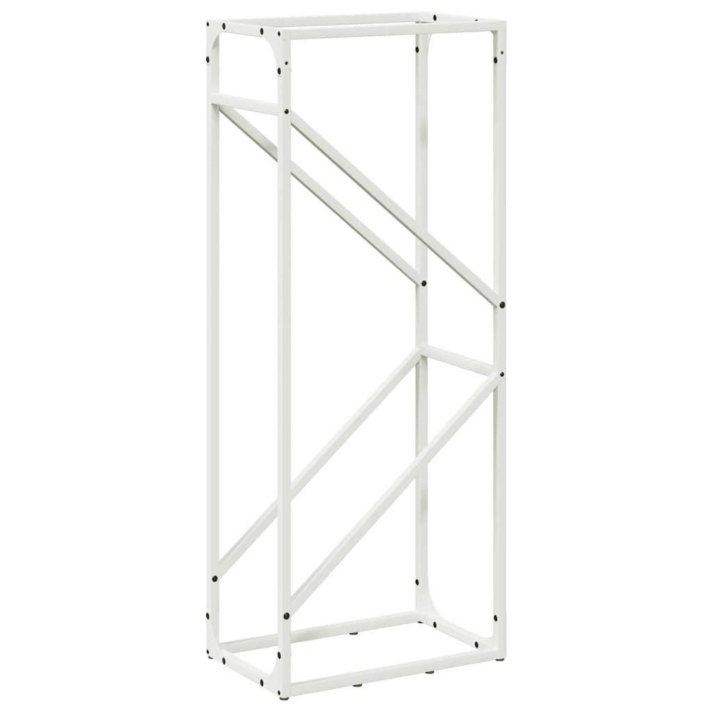 Firewood Rack White 40x25x100 cm Cold-rolled steel