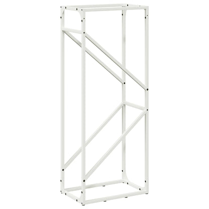 Firewood Rack White 40x25x100 cm Cold-rolled steel