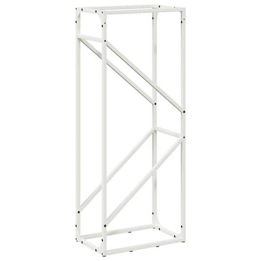 Firewood Rack White 40x25x100 cm Cold-rolled steel