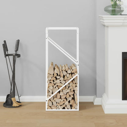 Firewood Rack White 40x25x100 cm Cold-rolled steel