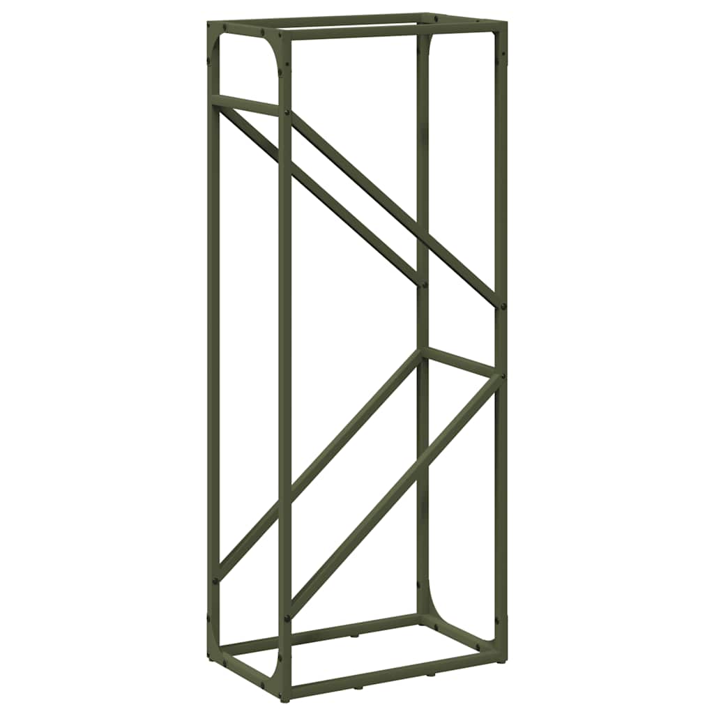 Firewood Rack Olive Green 40x25x100 cm Cold-rolled steel