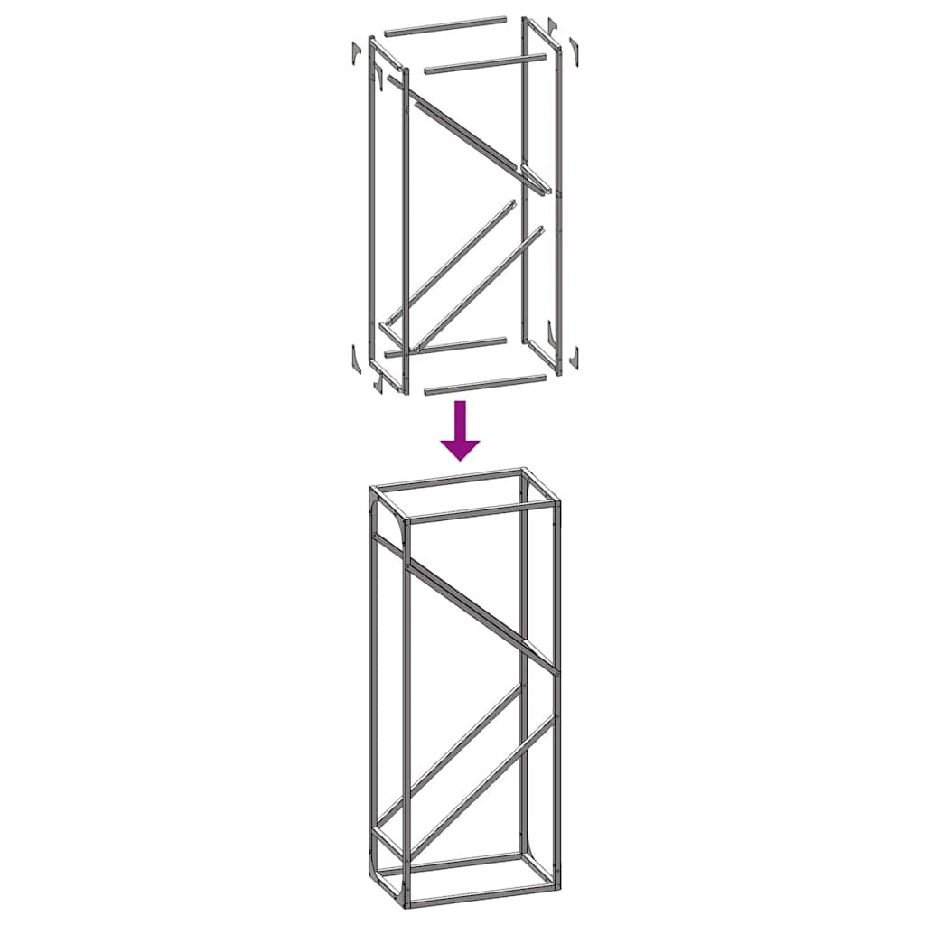 Firewood Rack Olive Green 40x25x100 cm Cold-rolled steel