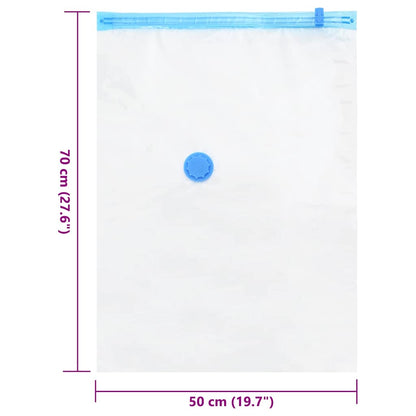 Storage Bags 20 pcs Transparent and Blue 70 x 50 cm