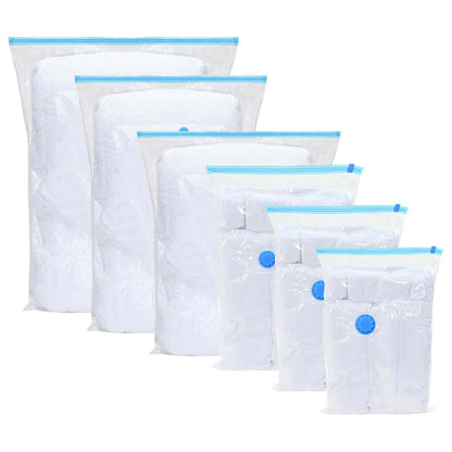 Storage Bags 10 pcs Transparent and Blue 100 x 80 cm