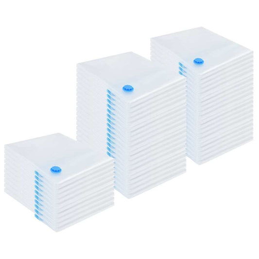 Storage Bags 50 pcs Transparent and Blue 100 x 80 cm