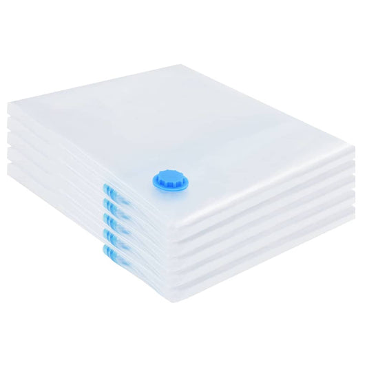 Storage Bags 5 pcs Transparent and Blue 130 x 100 cm
