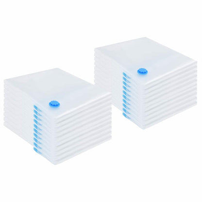 Storage Bags 20 pcs Transparent and Blue 130 x 100 cm
