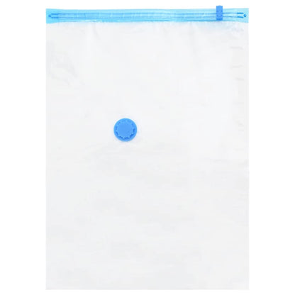 Storage Bags Wall-mounted 5 pcs Transparent and Blue 60 x 40 cm
