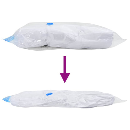 Storage Bags Wall-mounted 5 pcs Transparent and Blue 60 x 40 cm