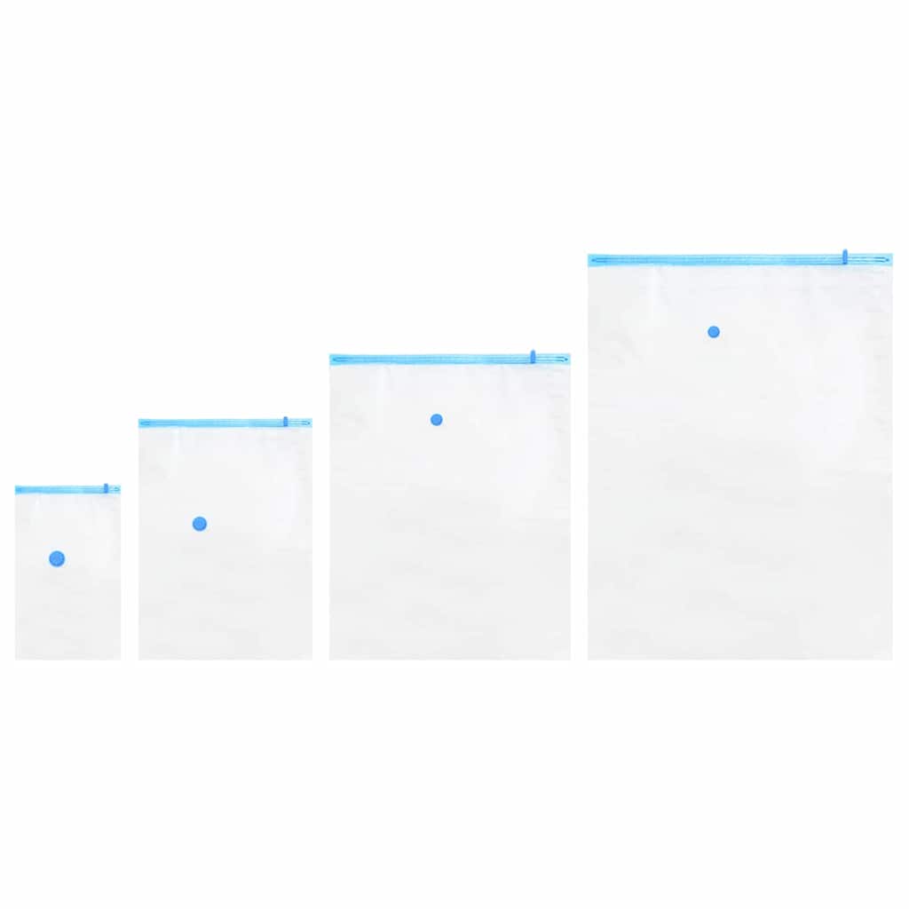 Storage Bags 15 pcs Transparent and Blue 130 x 100 cm