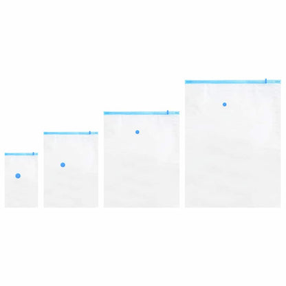 Storage Bags 15 pcs Transparent and Blue 130 x 100 cm