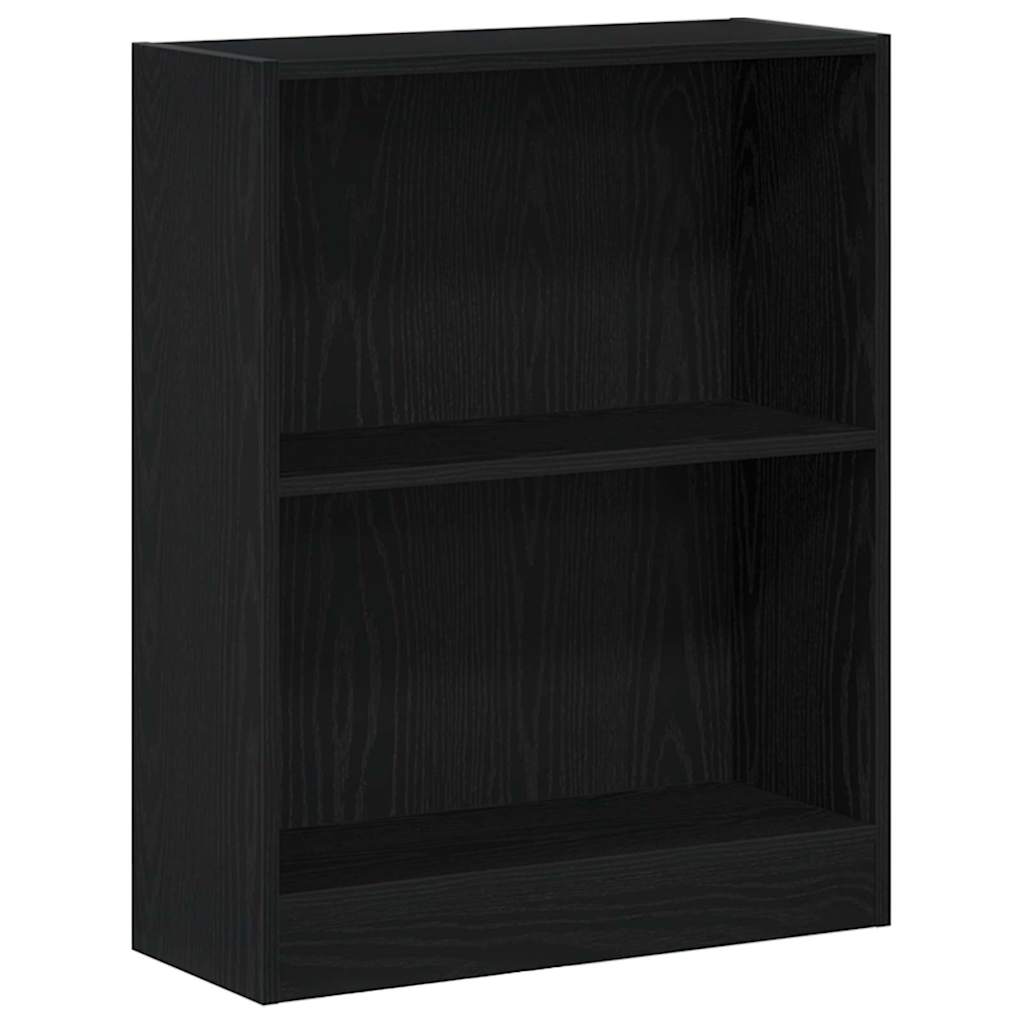 Book Cabinet Black Oak 60 x 24 x 76 cm Engineered Wood