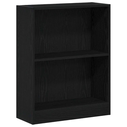 Book Cabinet Black Oak 60 x 24 x 76 cm Engineered Wood
