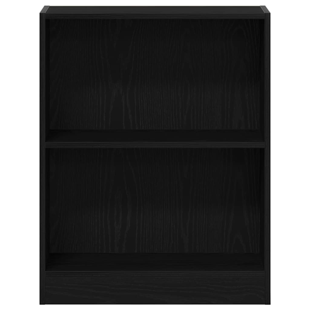 Book Cabinet Black Oak 60 x 24 x 76 cm Engineered Wood