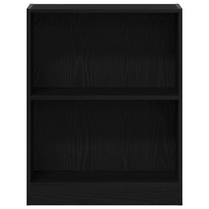 Book Cabinet Black Oak 60 x 24 x 76 cm Engineered Wood