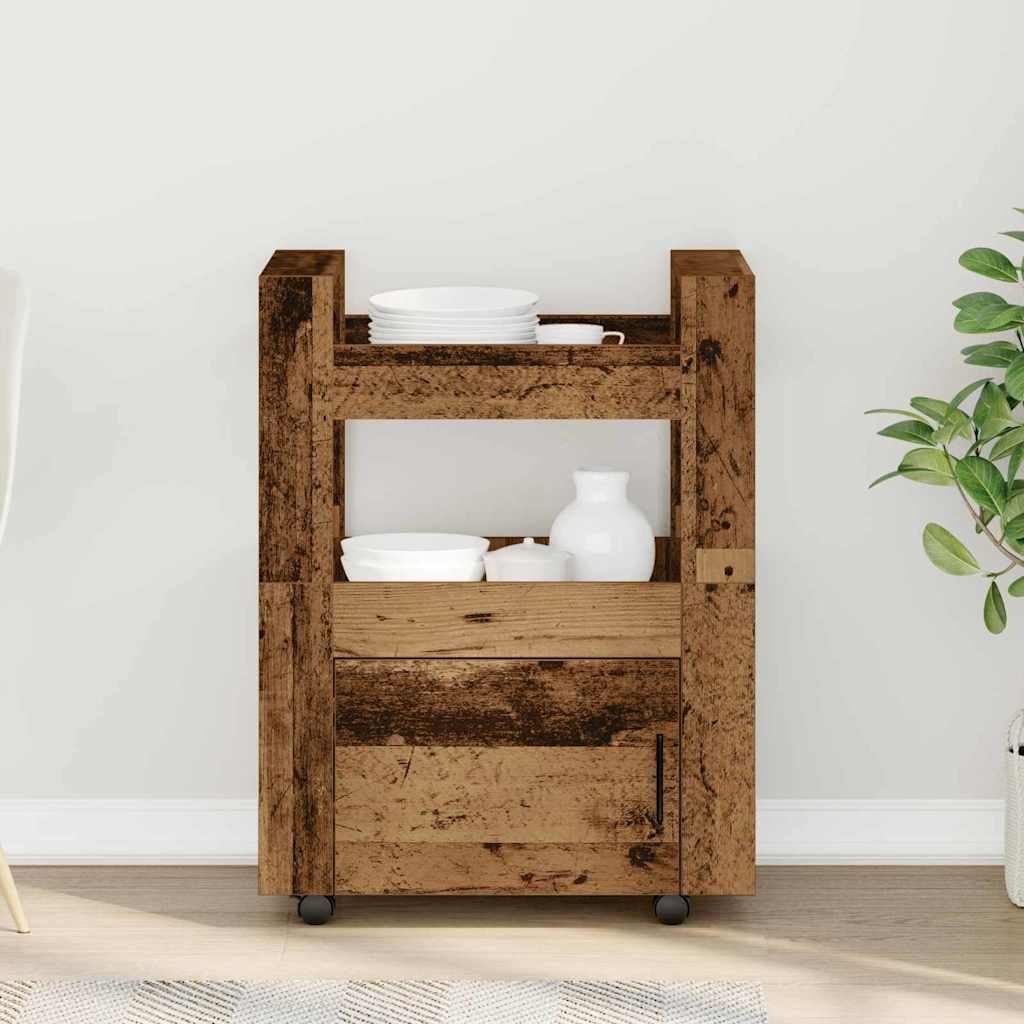 Kitchen Trolley Old wood 60 x 45 x 80 cm Engineered wood