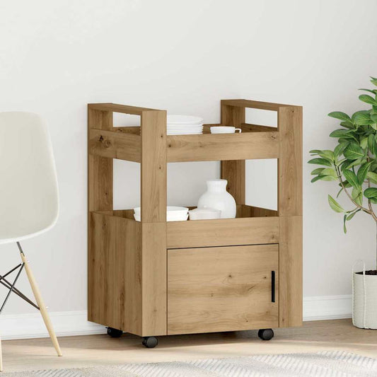 Kitchen Trolley Artisan oak 60 x 45 x 80 cm Engineered Wood