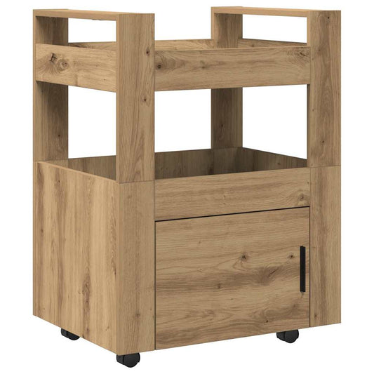 Kitchen Trolley Artisan oak 60 x 45 x 80 cm Engineered Wood